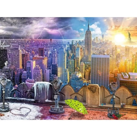 Puzzle 4 Anotimpuri New York, 1500 Piese Ravensburger - 1